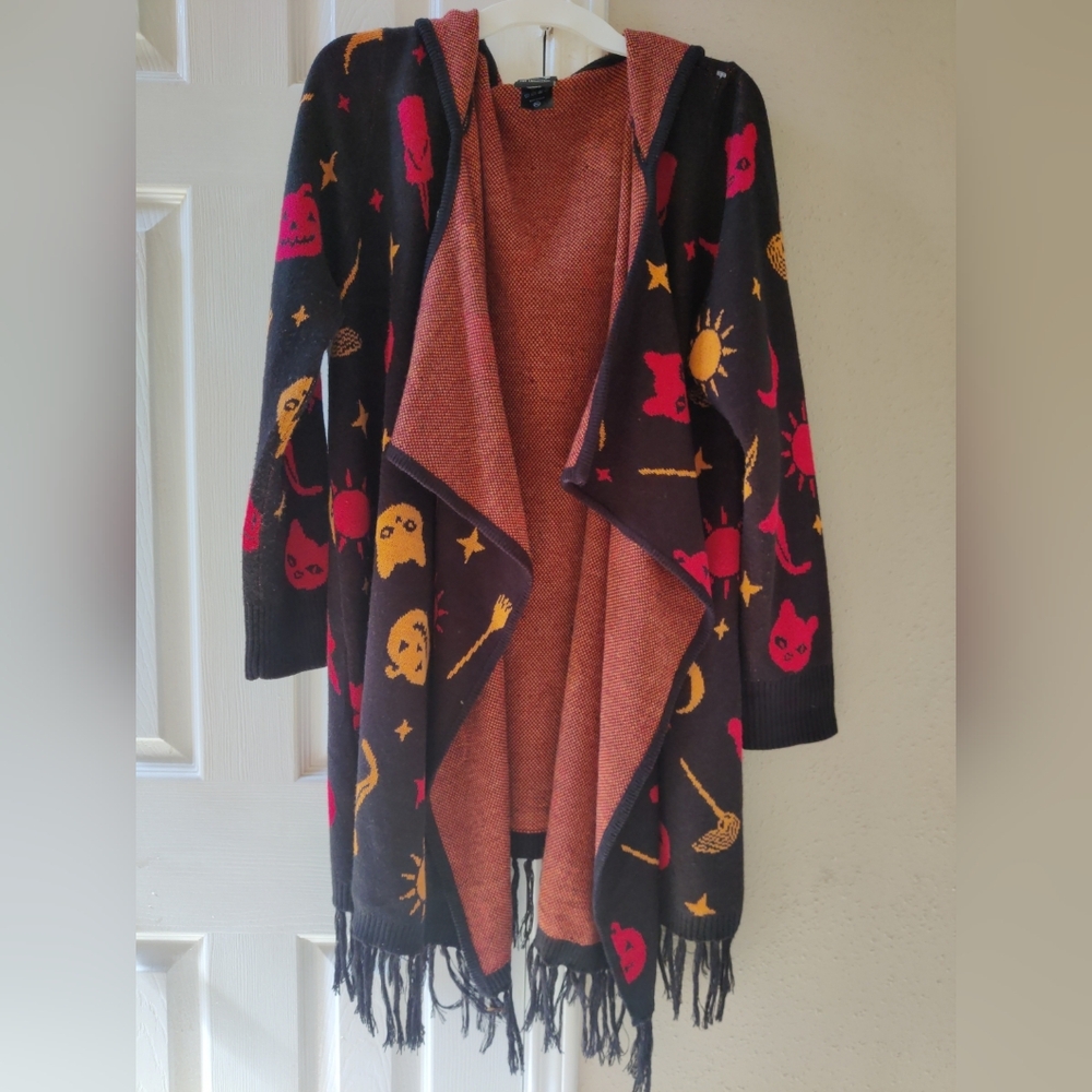 Her Universe Disney Hocus Pocus Dani Hooded Fringe Halloween Cardigan XL NWOT - Picture 9 of 17